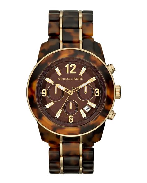 tortoise michael kors watch mens|mk7354.